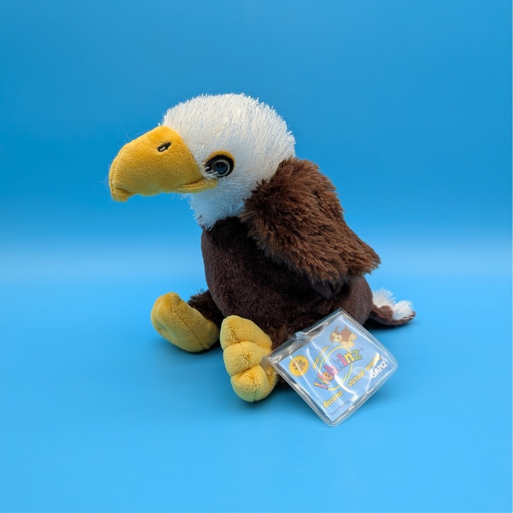 Webkinz Virtual Pet Plush - EAGLE (7.5 inch) GANZ - With Unused Code Tag